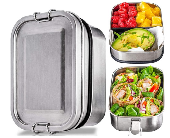 YBOBK HOME Thermal Lunch Box, Stackable Round Metal Stainless Steel Large  Hot Food Bento Boxes for Adults, Lunch Container