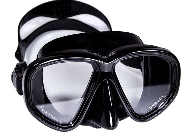 Masque de plongée, 100% silicone de qualité alimentaire Full Dry Top  Snorkel Set Masque de plongée en verre trempé anti-buée, équipement de  plongée en apnée professionnel pour adultes myopes