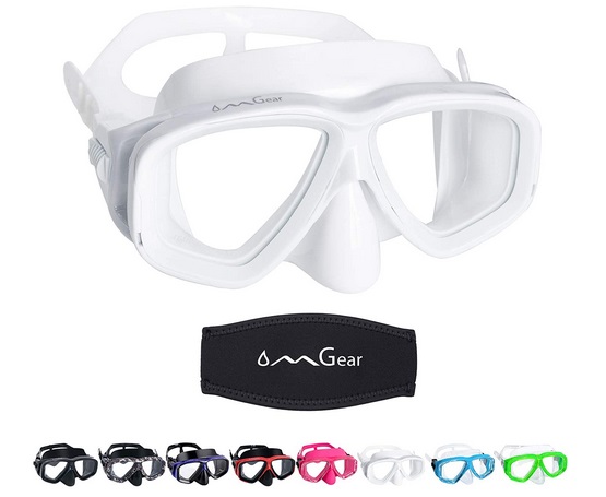 Ready Stock】OMGear Free Diving Mask With Nose Pocket Low Volume  Spearfishing Mask Tempered Glass Fr
